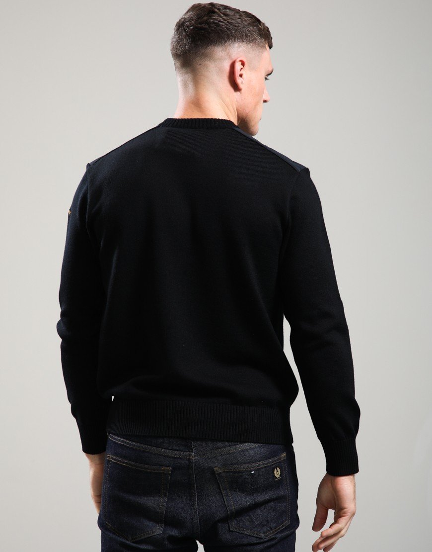 Paul & Shark Soft Cool Touch Crew Knit Black