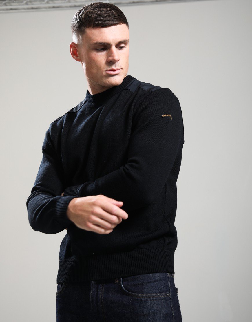 Paul & Shark Soft Cool Touch Crew Knit Black