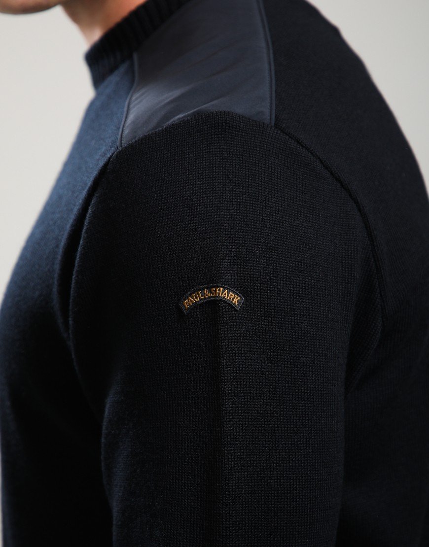 Paul & Shark Soft Cool Touch Crew Knit Black