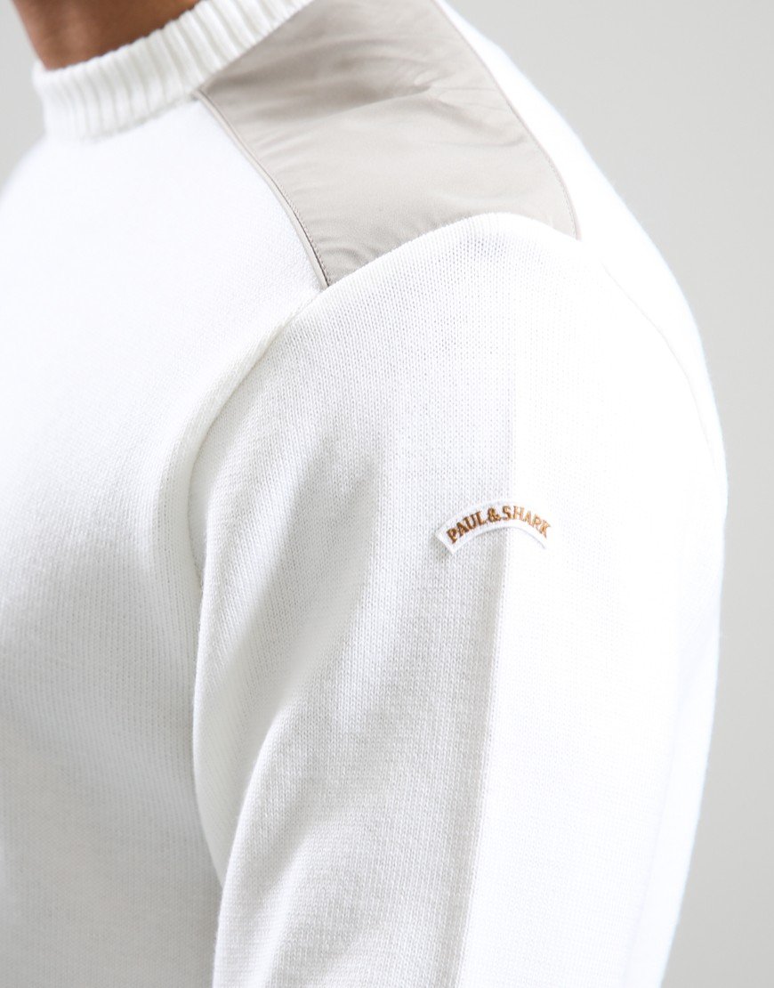 Paul & Shark Tech Wool Crew Knit Cream