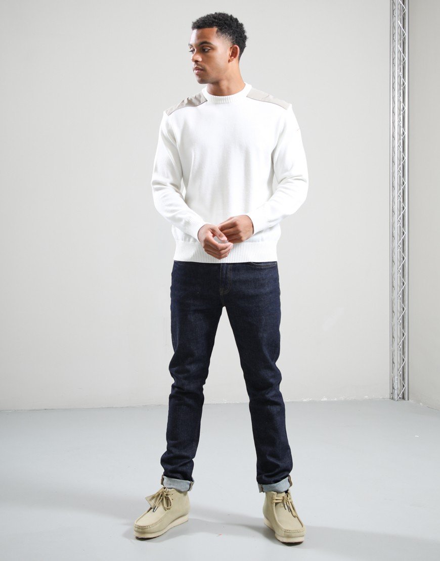 Paul & Shark Tech Wool Crew Knit Cream