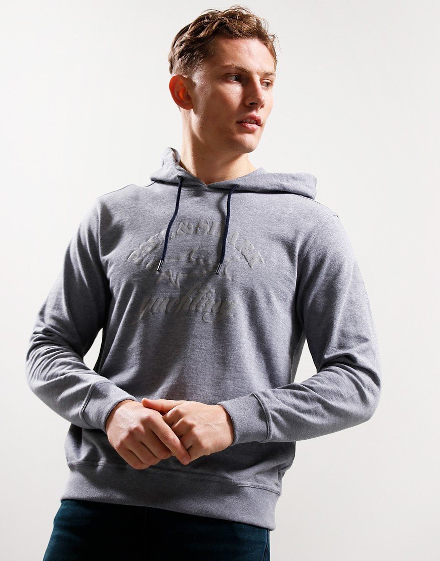 Paul & Shark Tonal Logo Hoodie Grey