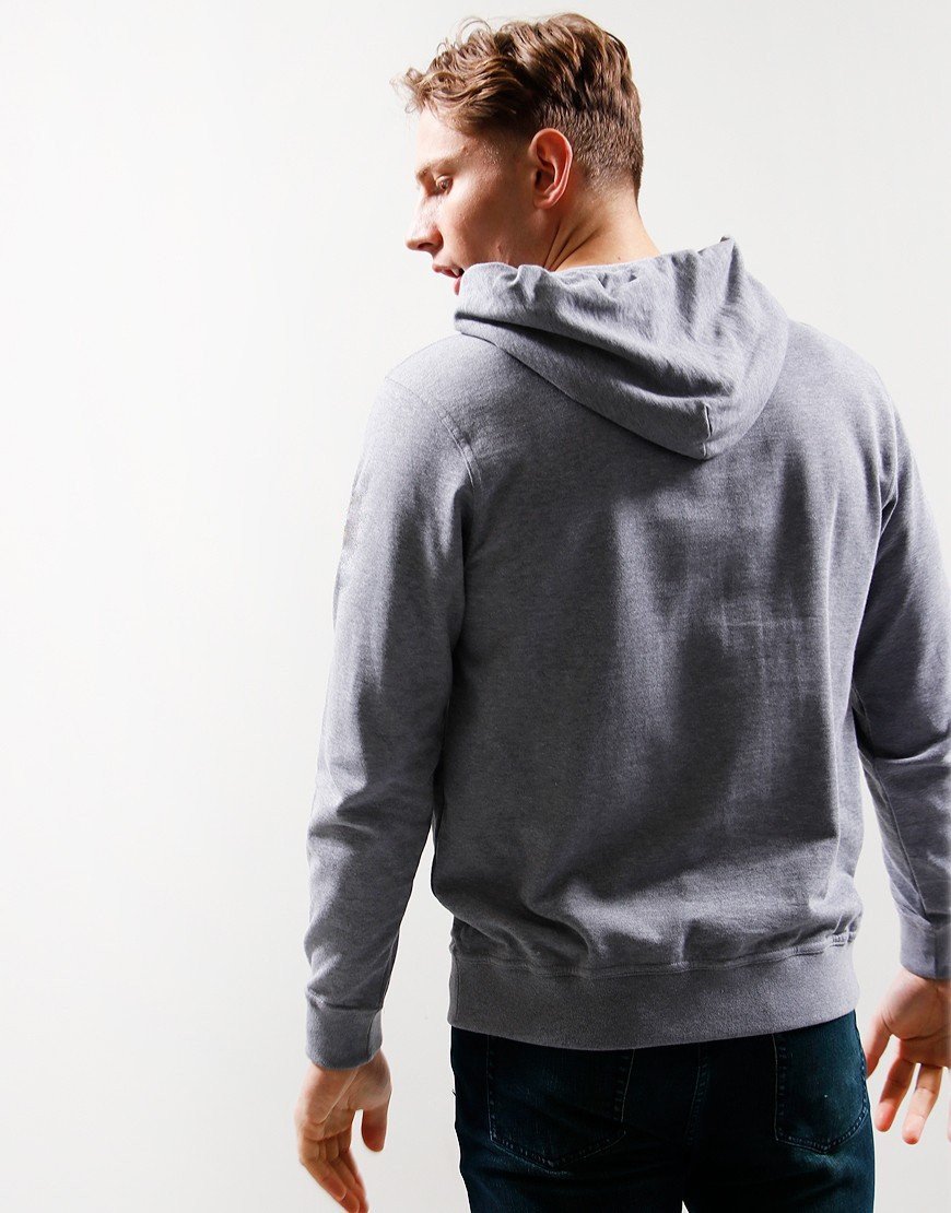 Paul & Shark Tonal Logo Hoodie Grey