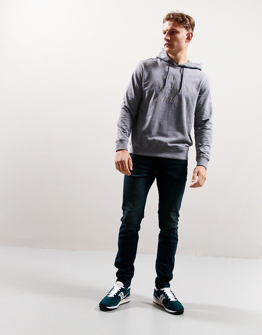 Paul & Shark Tonal Logo Hoodie Grey