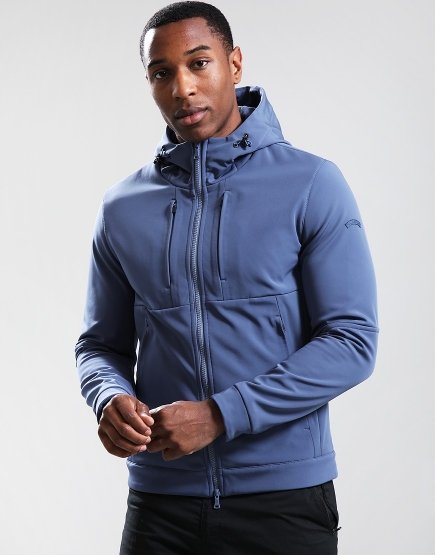 Paul & Shark Re-Shark Shell Hooded Jacket Blue