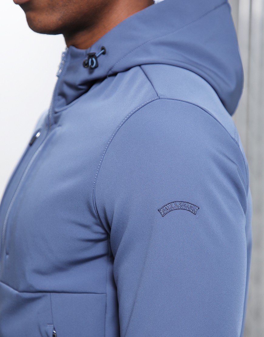 Paul & Shark Re-Shark Shell Hooded Jacket Blue
