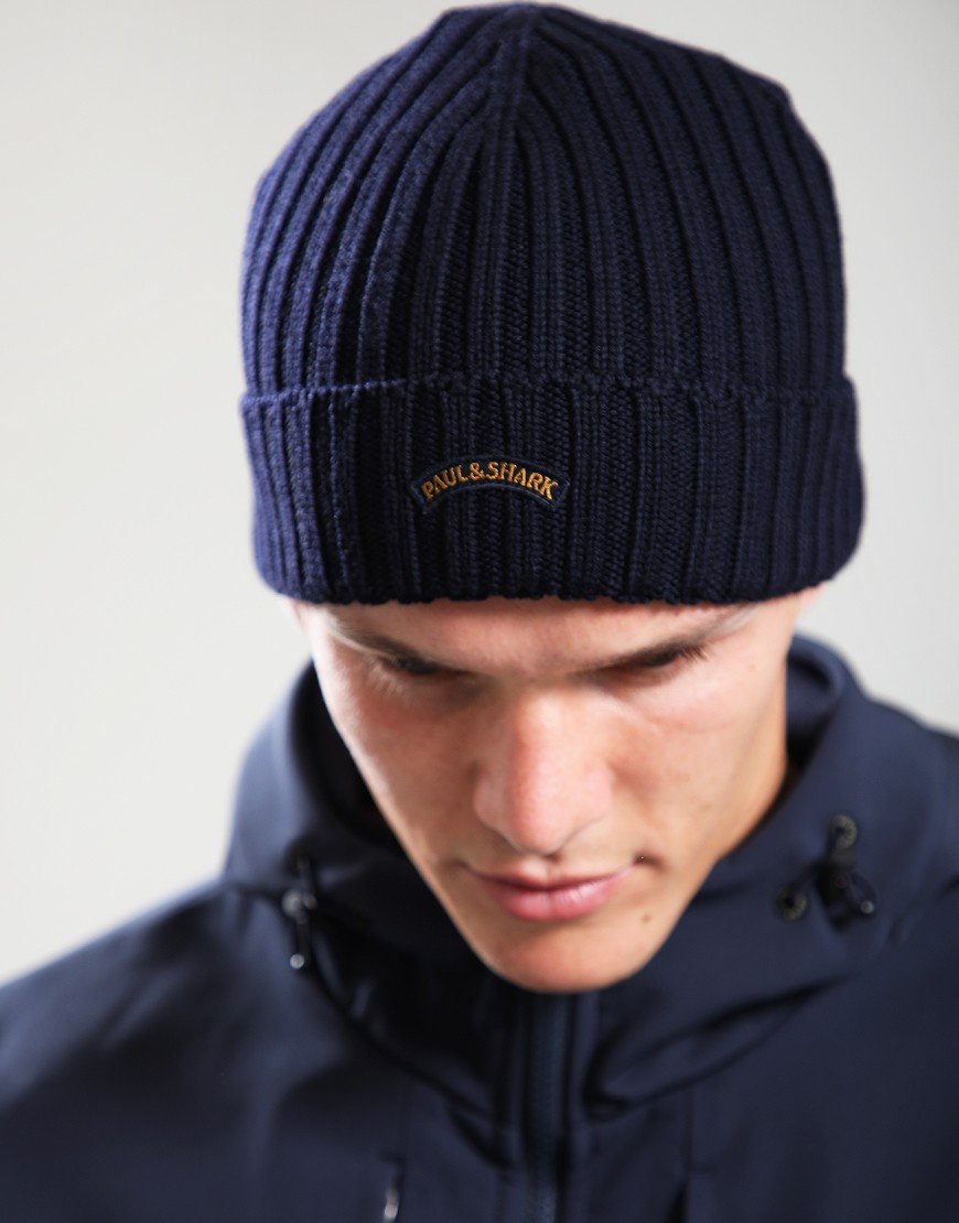 Paul & Shark Wool Beanie Navy