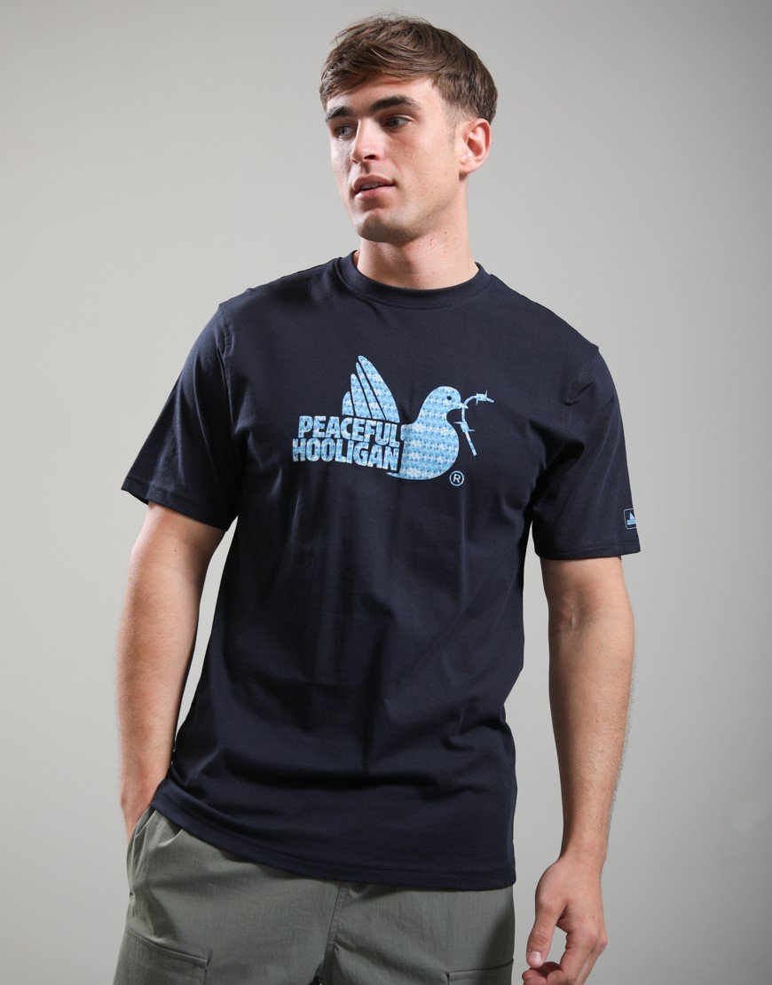 Peaceful Hooligan 90s Dove T-Shirt Navy