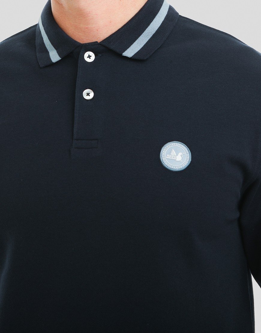 Peaceful Hooligan Bond Long Sleeve Polo Shirt Navy