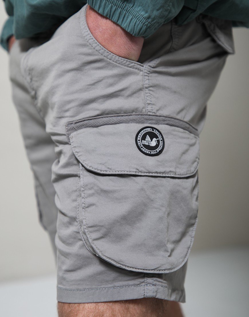 Peaceful Hooligan Bunker Cargo Shorts Griff Grey