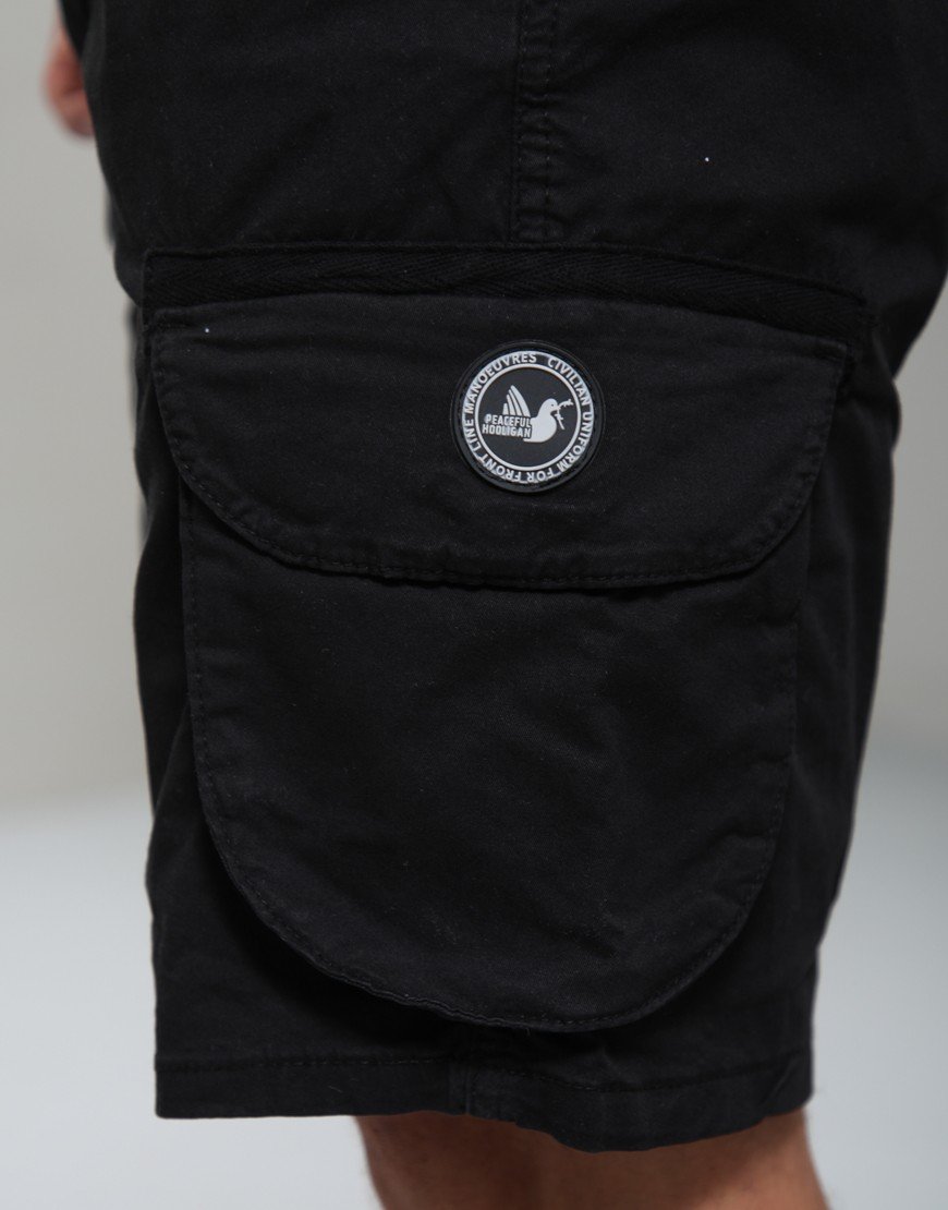 Peaceful Hooligan Bunker Shorts Black