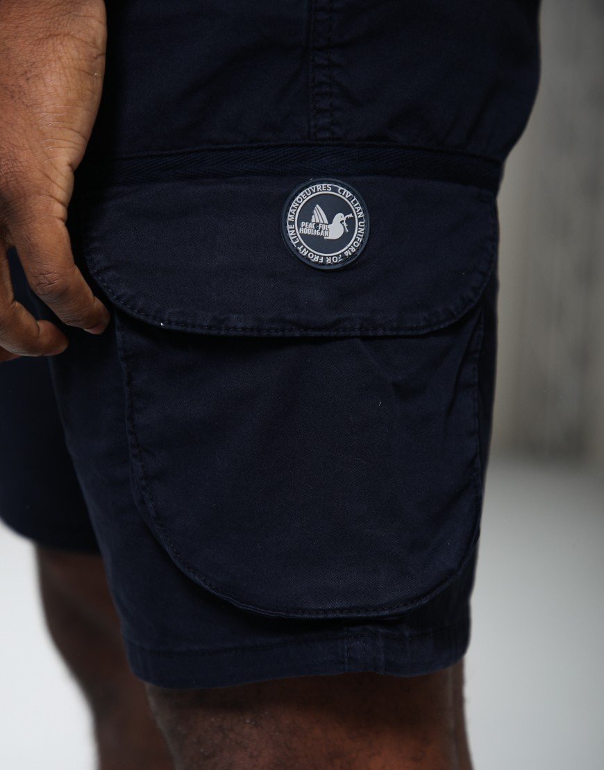 Peaceful Hooligan Bunker Cargo Shorts Navy