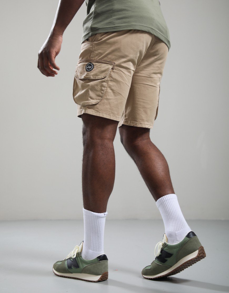 Peaceful Hooligan Bunker Cargo Shorts Stone