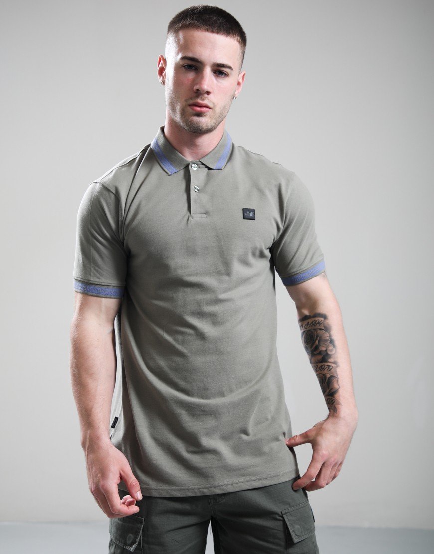 Peaceful Hooligan Earl Polo Shirt Gun Olive