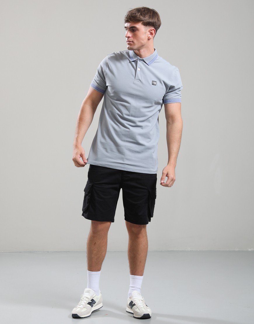 Peaceful Hooligan Earl Polo Shirt Ice Blue