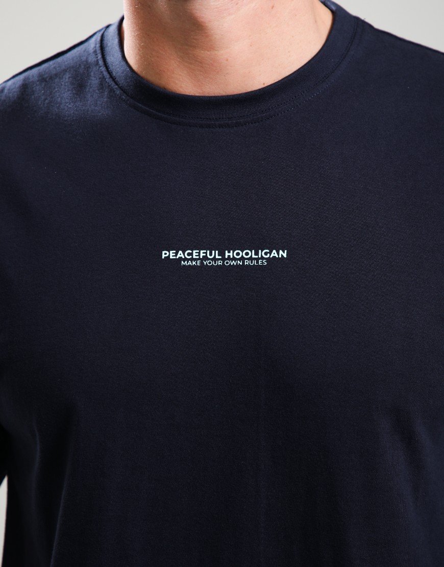Peaceful Hooligan MYOR Tipped T-Shirt Navy