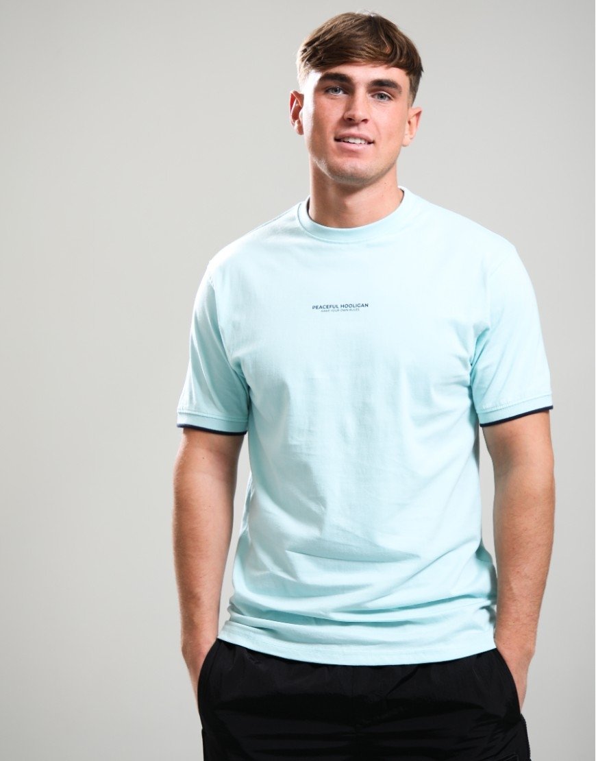 Peaceful Hooligan MYOR Tipped T-Shirt Sky