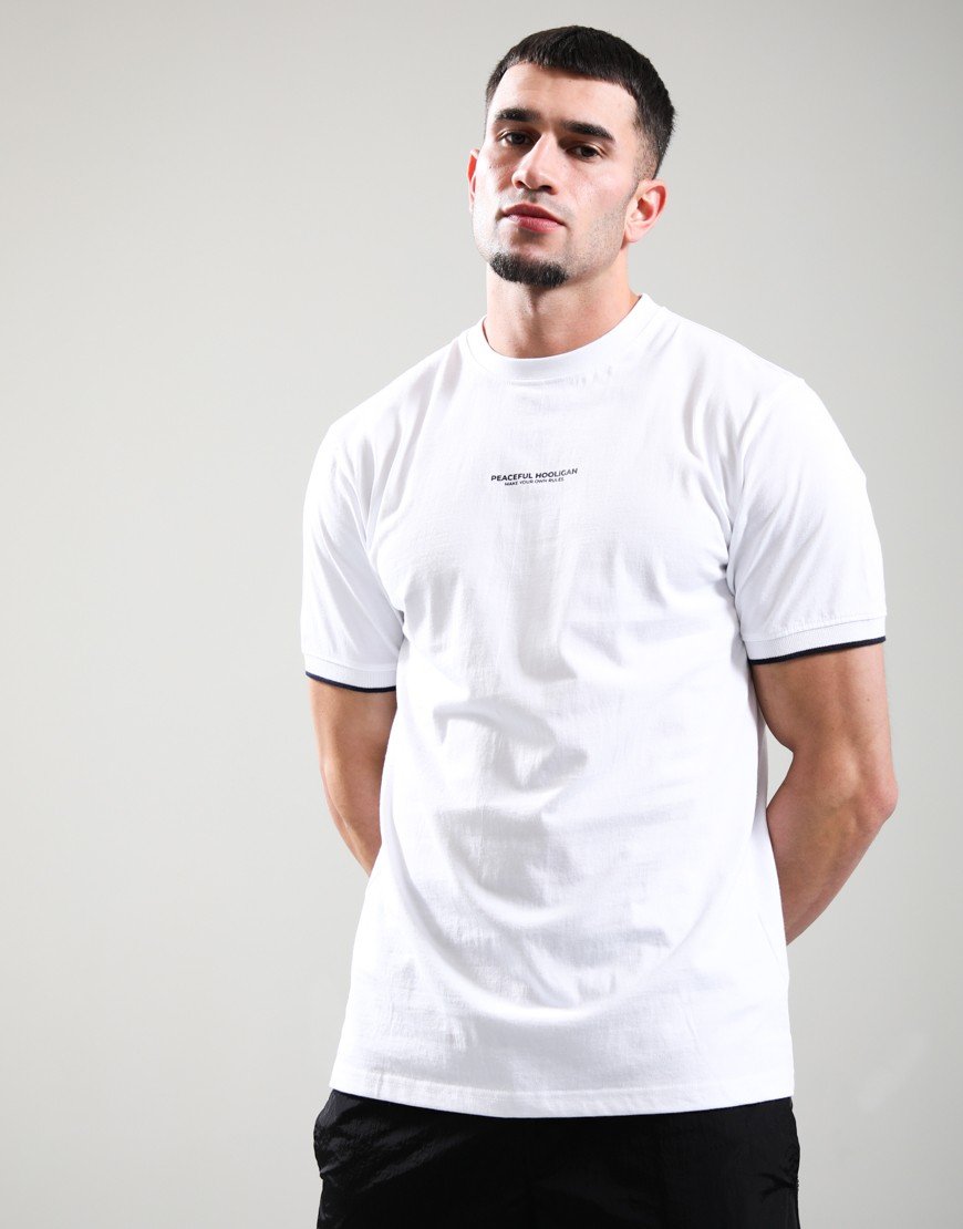 Peaceful Hooligan MYOR Tipped T-Shirt White