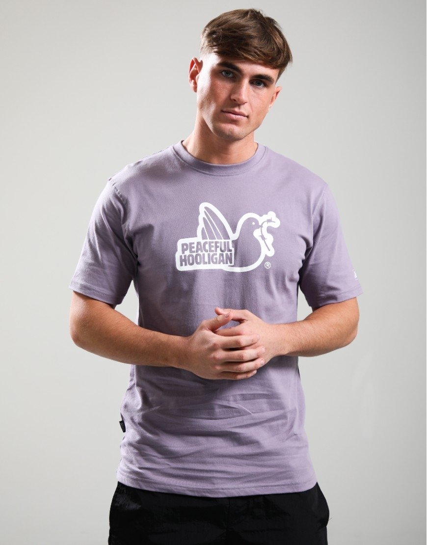 Peaceful Hooligan Outline T-Shirt Mauve