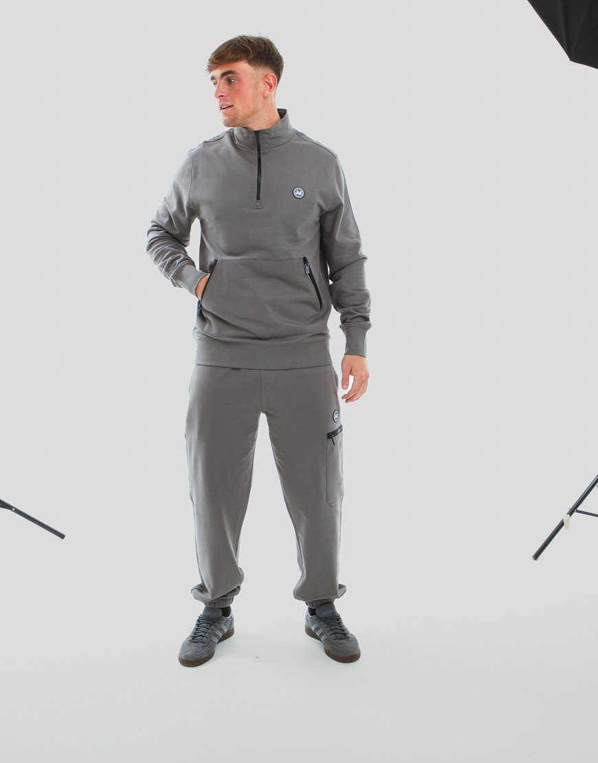 Peaceful Hooligan Paddock 1/4 Zip Gunmetal