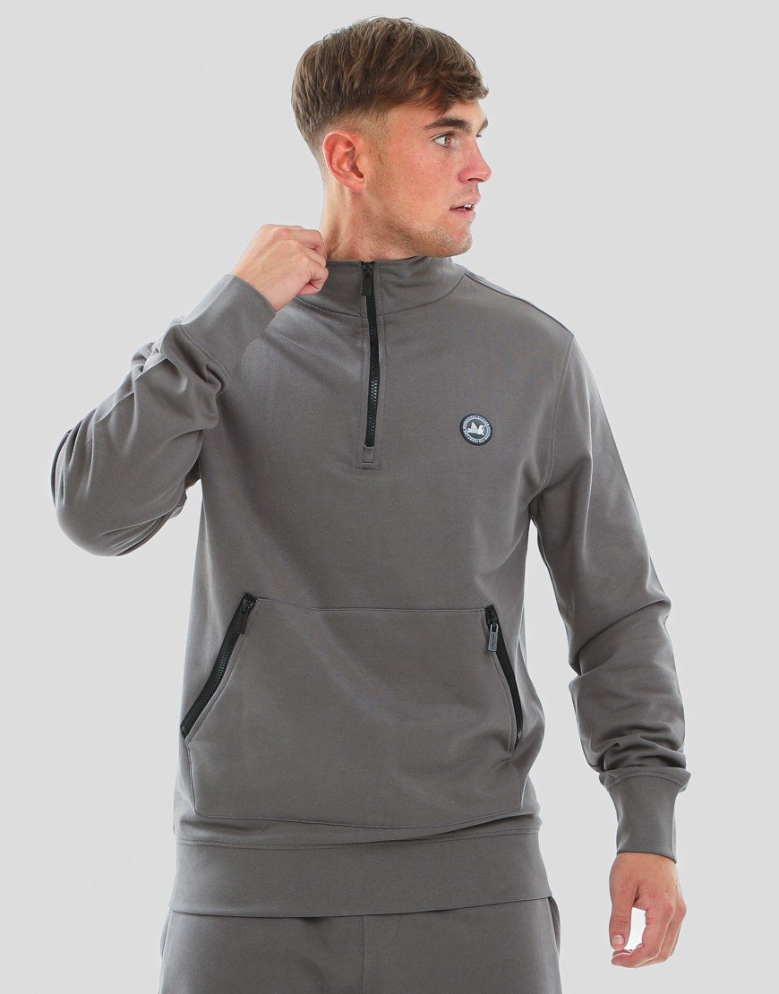Peaceful Hooligan Paddock 1/4 Zip Gunmetal