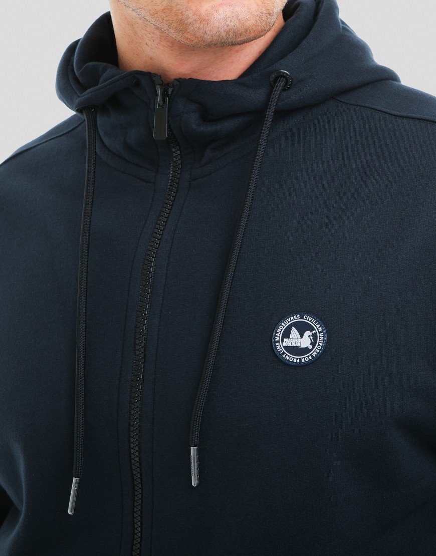 Peaceful Hooligan Paddock Zip Hoodie Navy