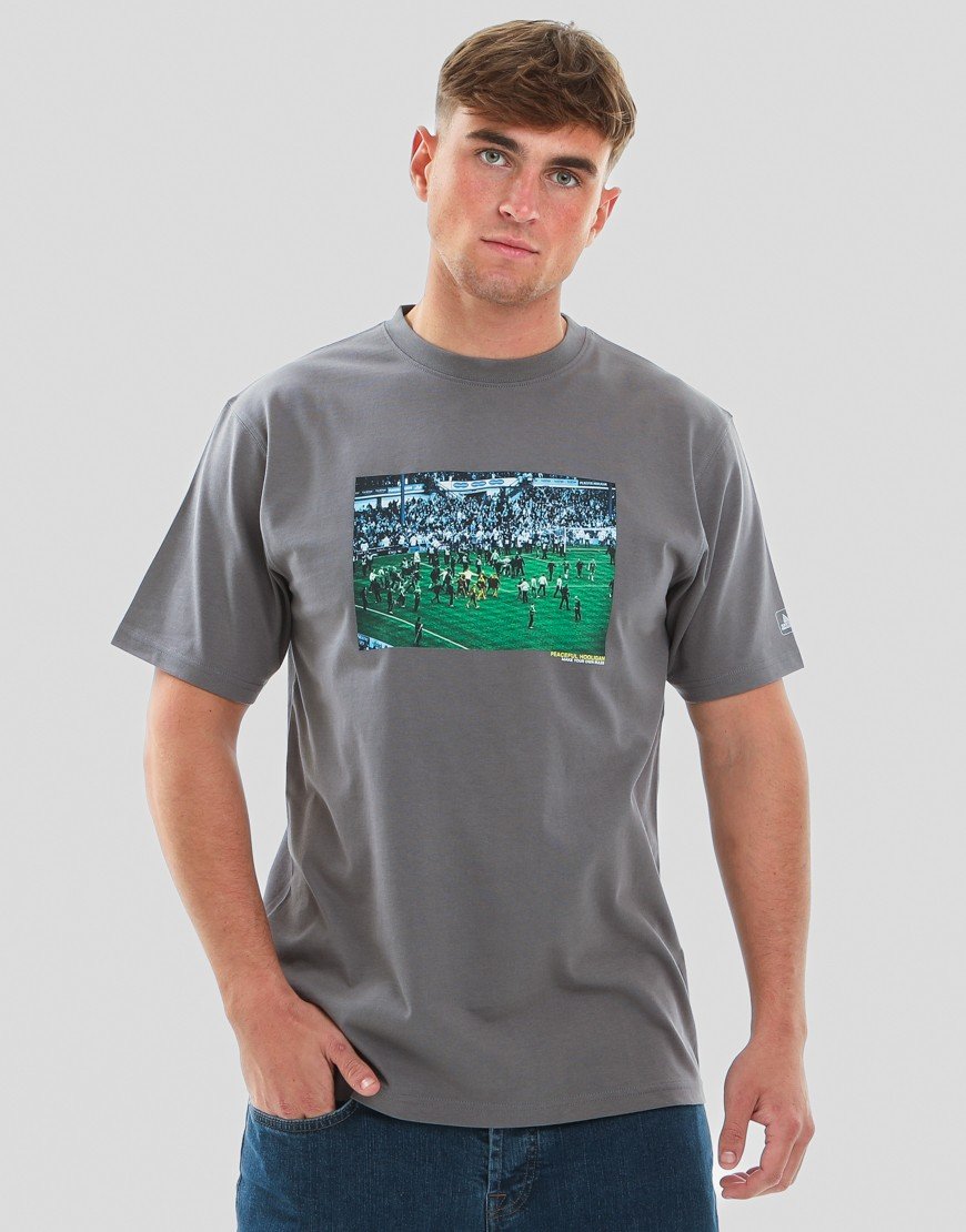 Peaceful Hooligan Pitch Invasion T-Shirt Gunmetal