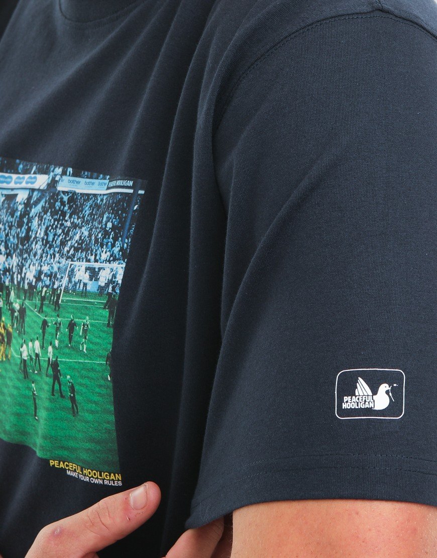 Peaceful Hooligan Pitch Invasion T-Shirt Navy