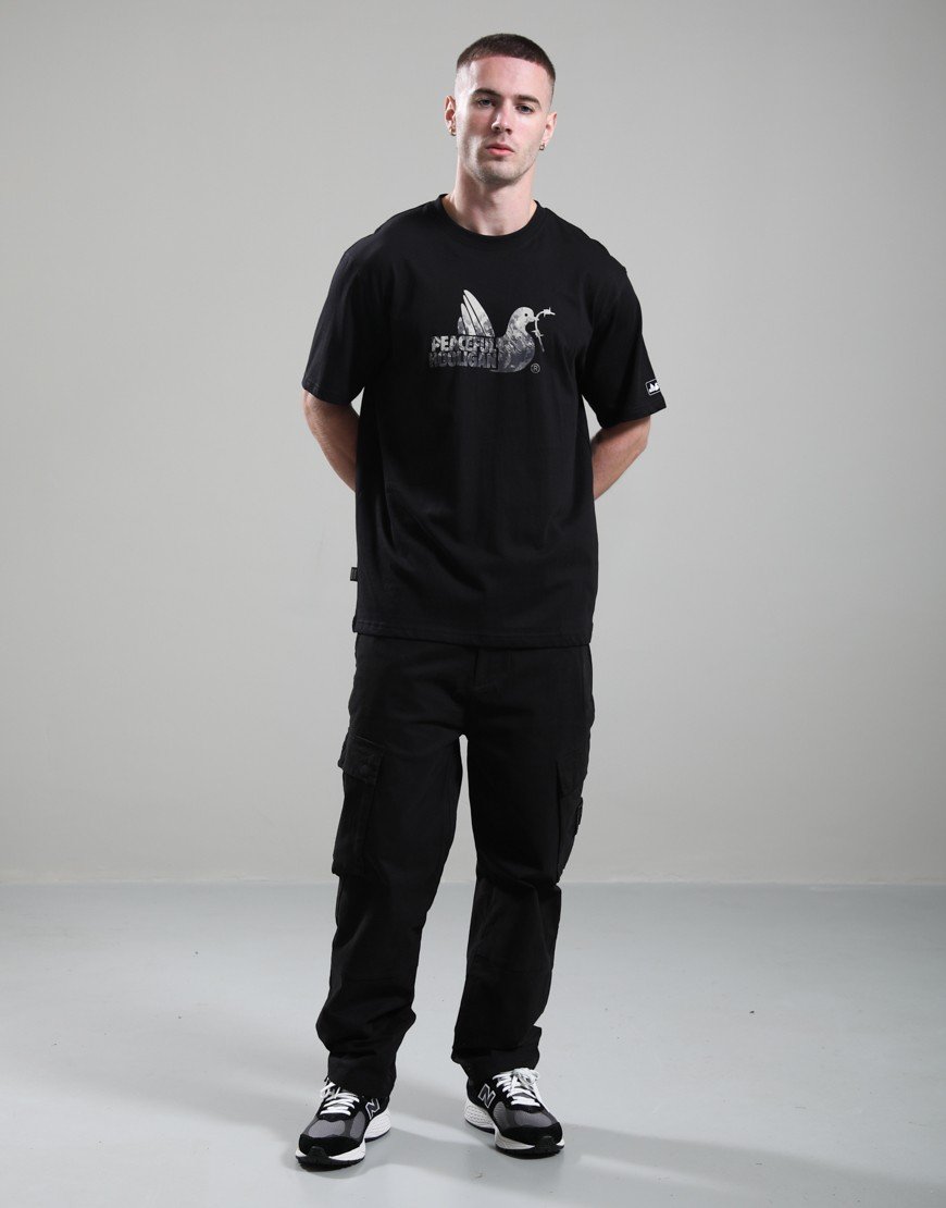 Peaceful Hooligan Pyro Dove T-Shirt Black