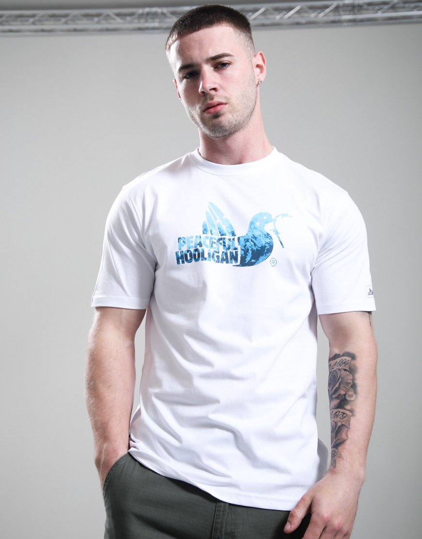 Peaceful Hooligan Pyro Dove T-Shirt White