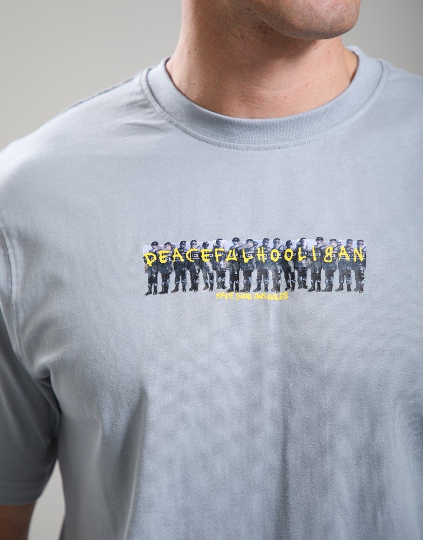 Peaceful Hooligan Riot T-Shirt Ice Blue