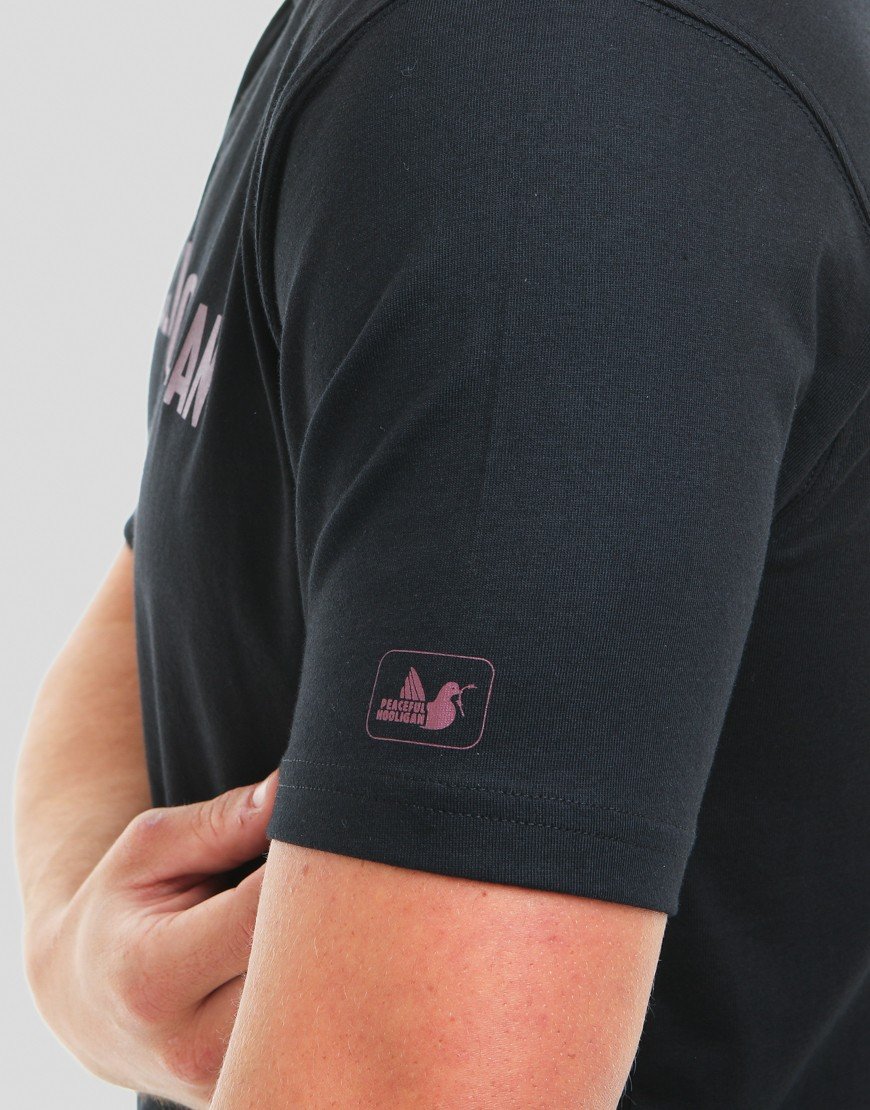 Peaceful Hooligan Script T-Shirt Black