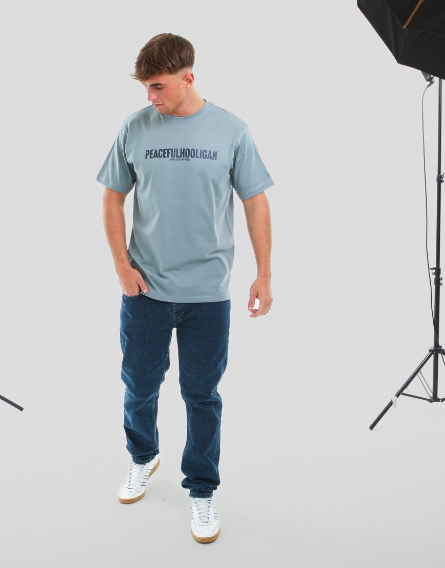 Peaceful Hooligan Script T-Shirt Slate
