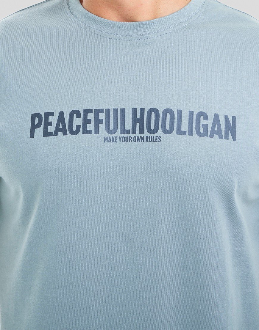 Peaceful Hooligan Script T-Shirt Slate