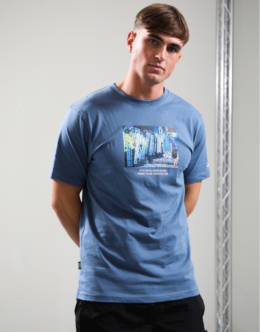 Peaceful Hooligan Stand Off T-Shirt Copen Blue