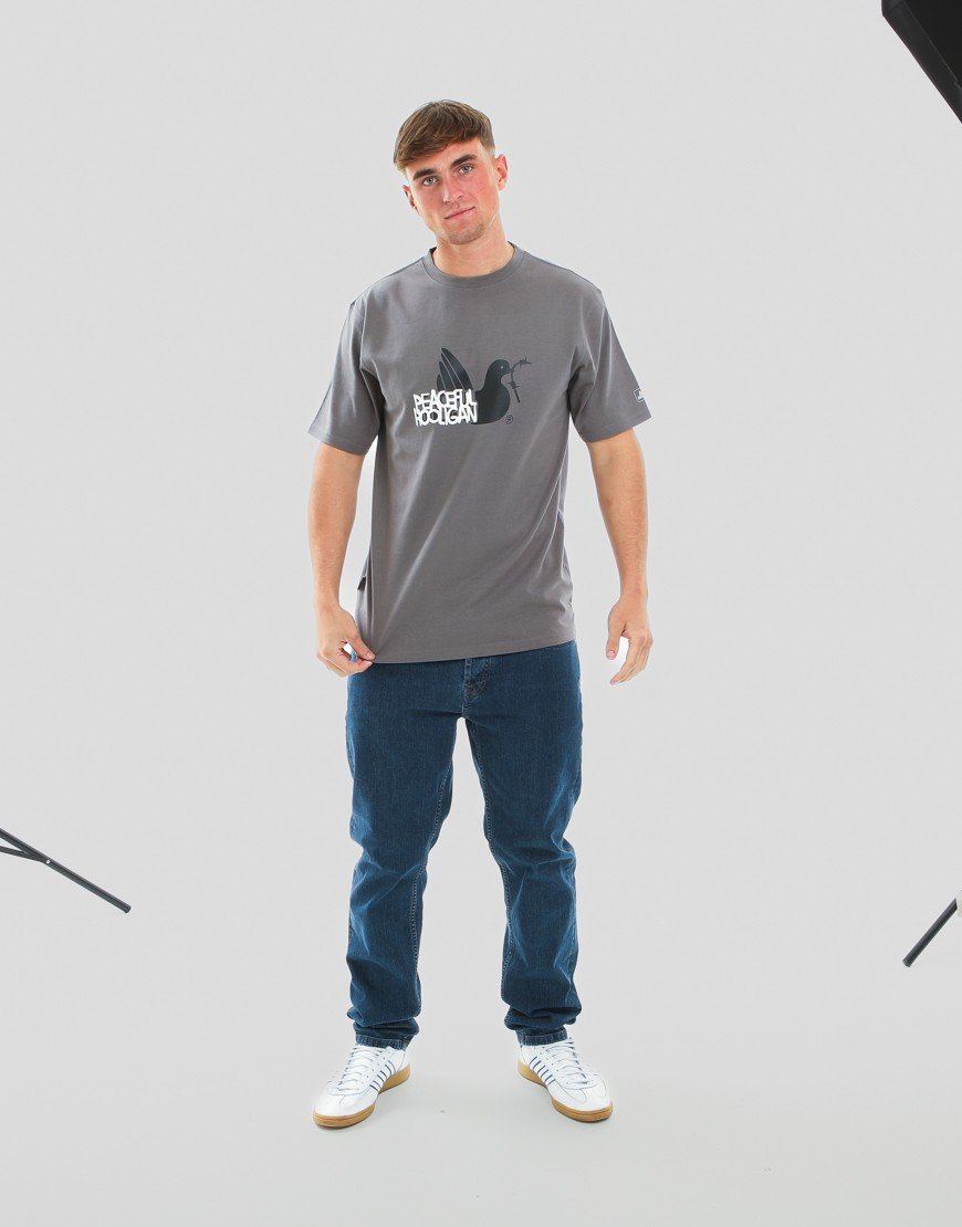 Peaceful Hooligan Tagged T-Shirt Gunmetal