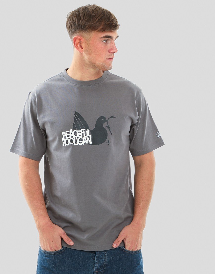 Peaceful Hooligan Tagged T-Shirt Gunmetal
