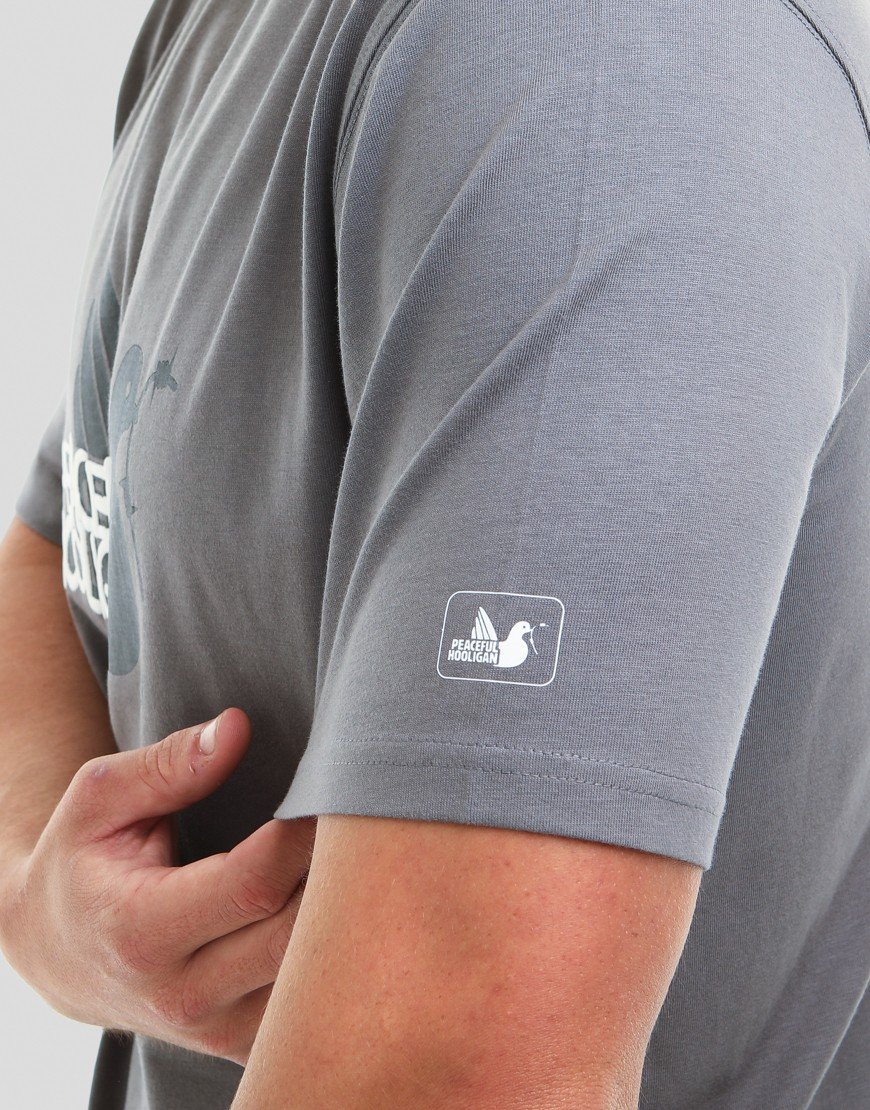 Peaceful Hooligan Tagged T-Shirt Gunmetal