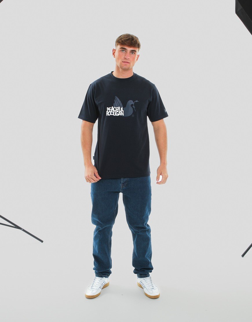 Peaceful Hooligan Tagged T-Shirt Navy