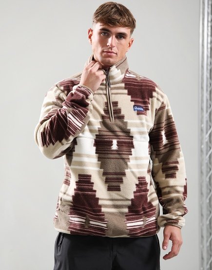 Penfield Forefounders Graylock Fleece Quarter Zip Lead Gray