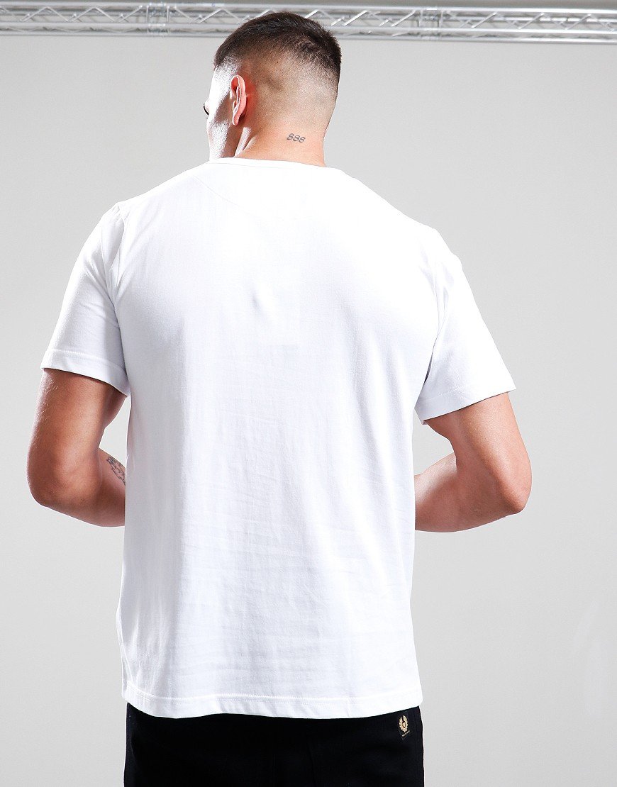 Pretty Green 15Th Anniversary Paisley Logo T-Shirt White