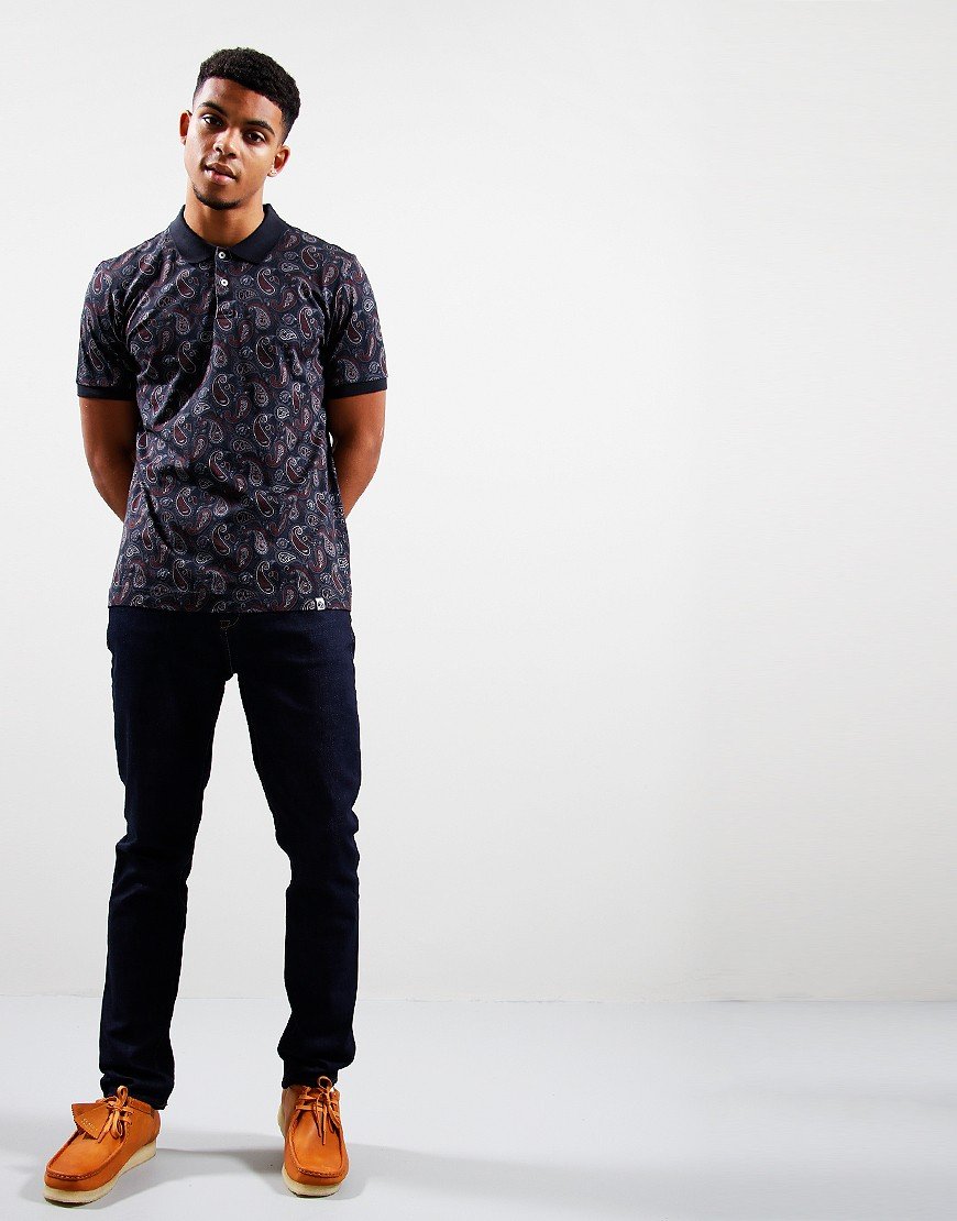 Pretty Green Hamilton Polo Shirt Burgundy