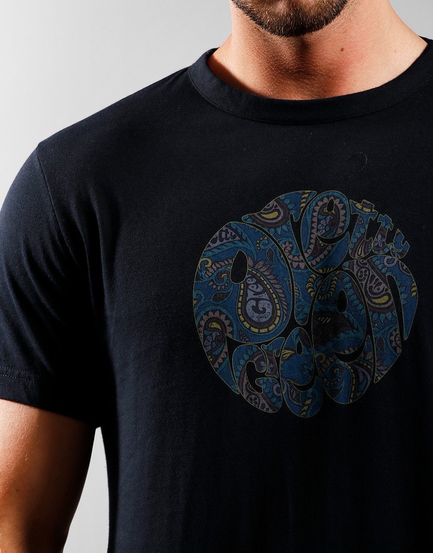 Pretty Green Black Paisley T Shirt Pretty Green Eclispse Paisley