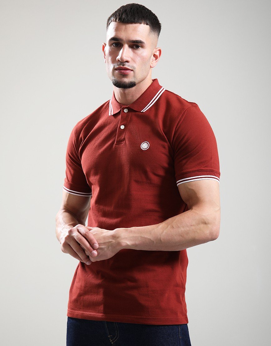 Pretty Green Barton Polo Shirt Dark Burgundy