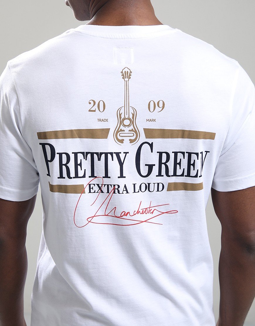 Pretty Green Black Stuff T-Shirt White
