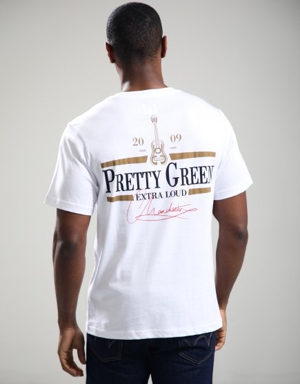 Pretty Green Black Stuff T-Shirt White