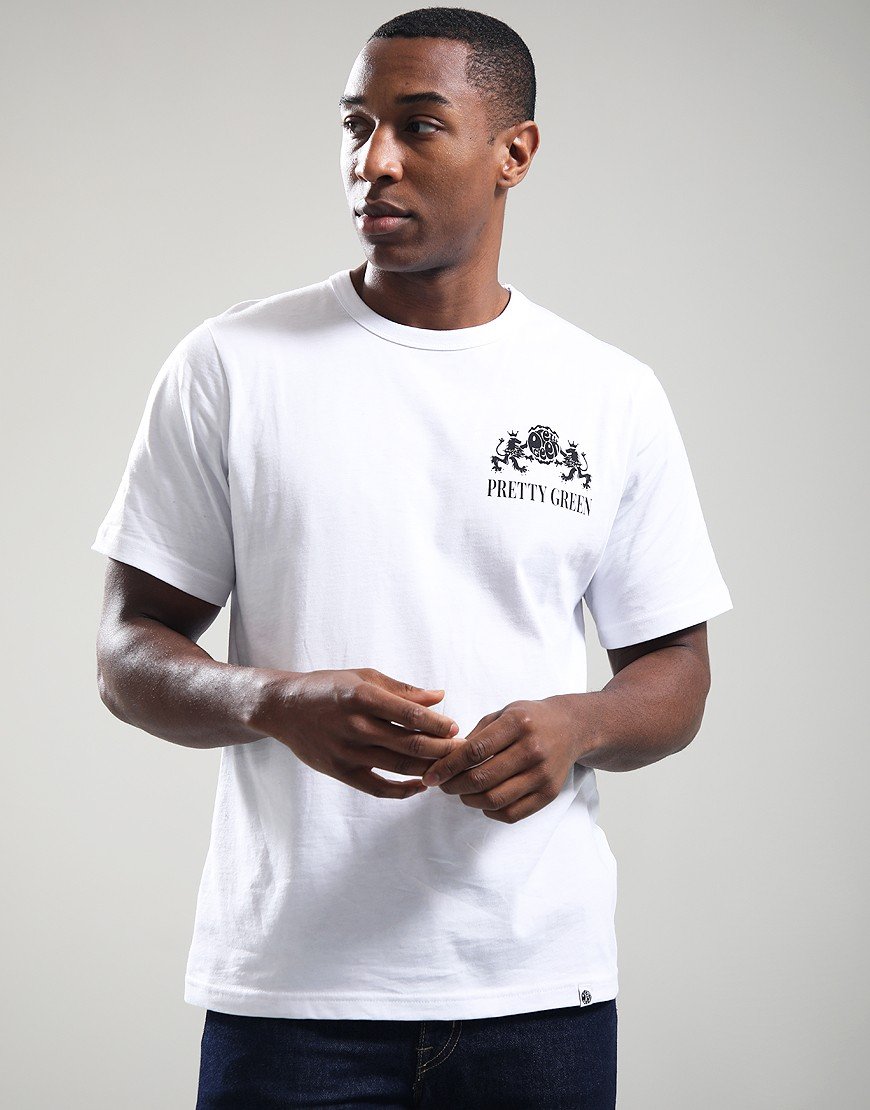 Pretty Green Black Stuff T-Shirt White