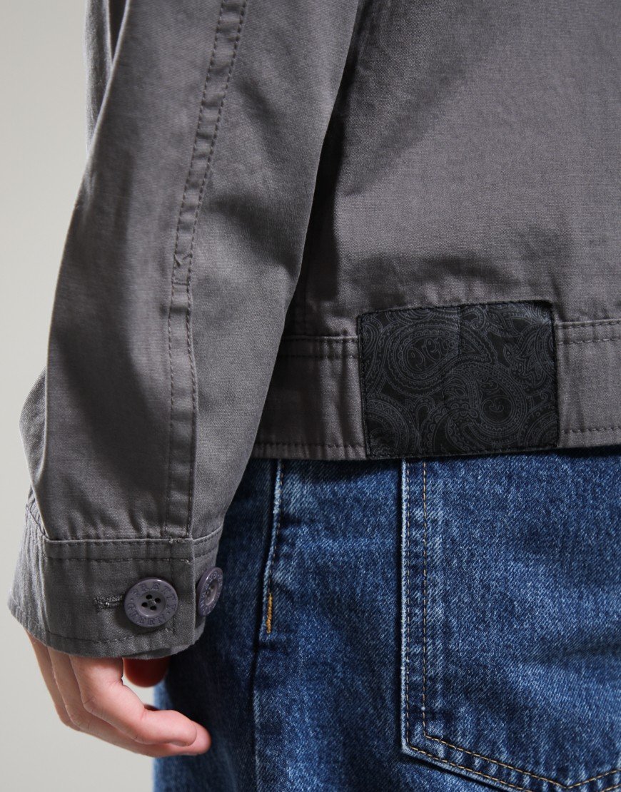 Pretty Green Bostall Solid Overshirt Grey