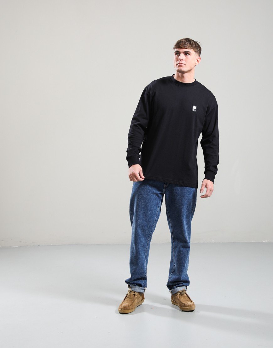 Pretty Green Brennan Long Sleeve T-Shirt Black