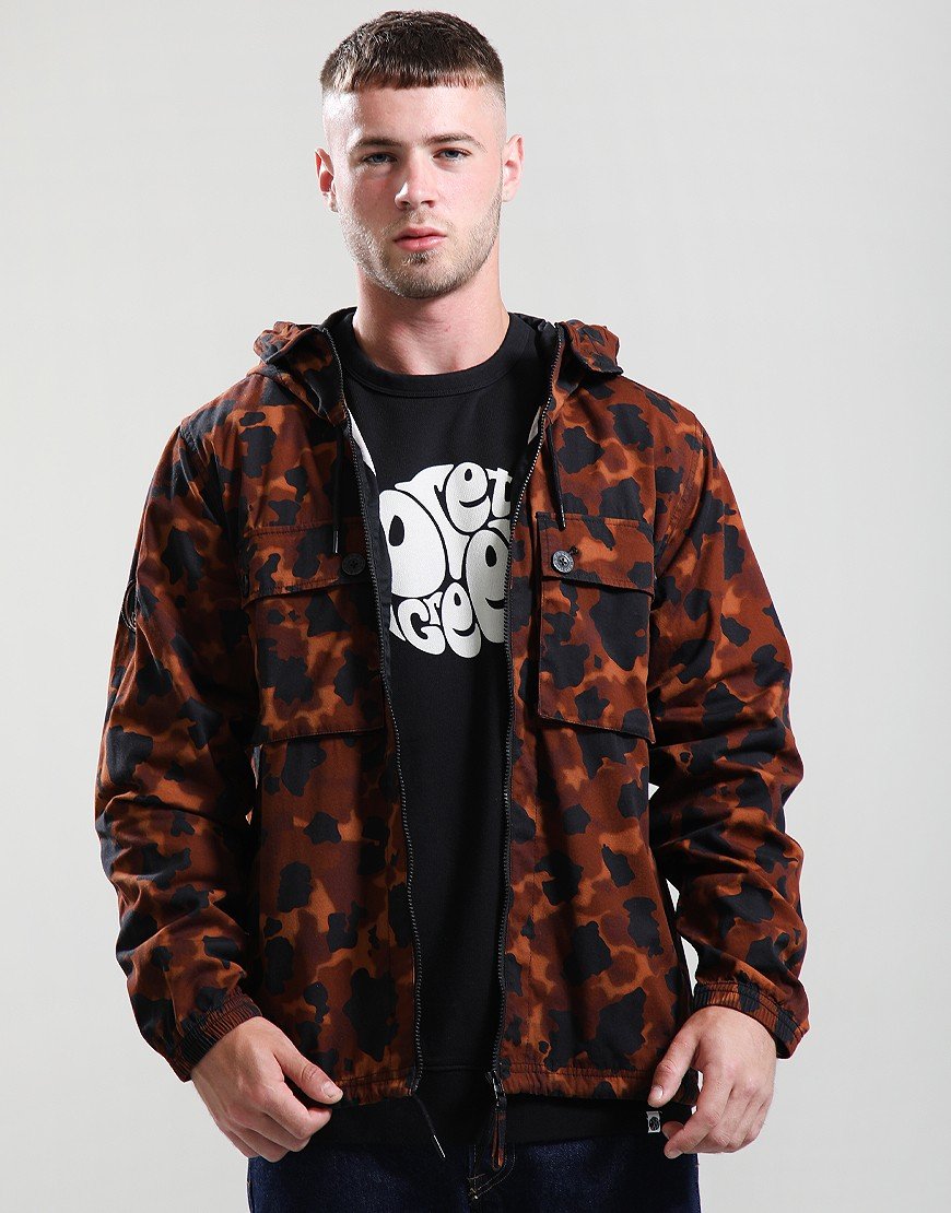 Pretty Green Brindle Hooded Jacket Brown